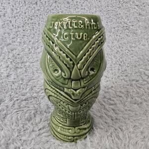 Vintage Jekyll & Hyde Club Tiki Mug Green Ceramic 6.5" New York Barware Creature